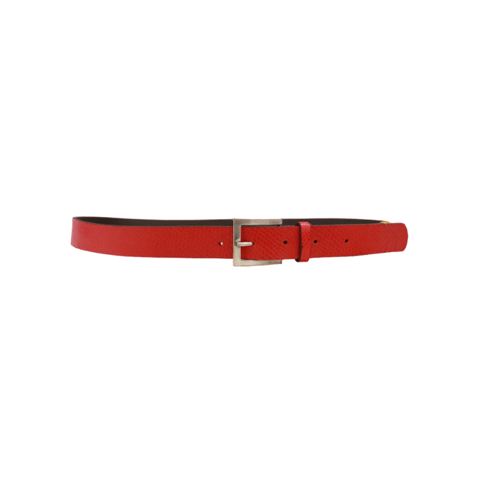 CINTO EN CUERO ROJO CROCO