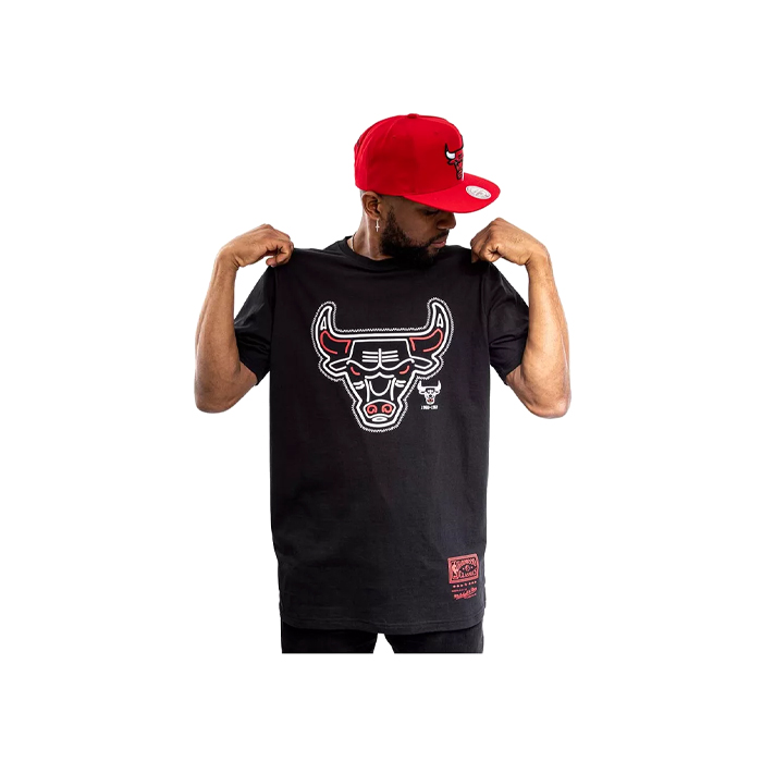 POLERA MANGA CORTA CHICAGO BULLS NEGRO